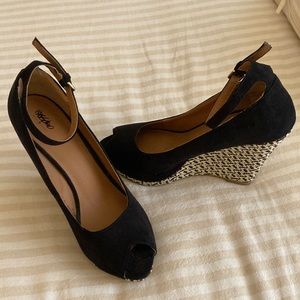 Target Mossimo Black Wedges